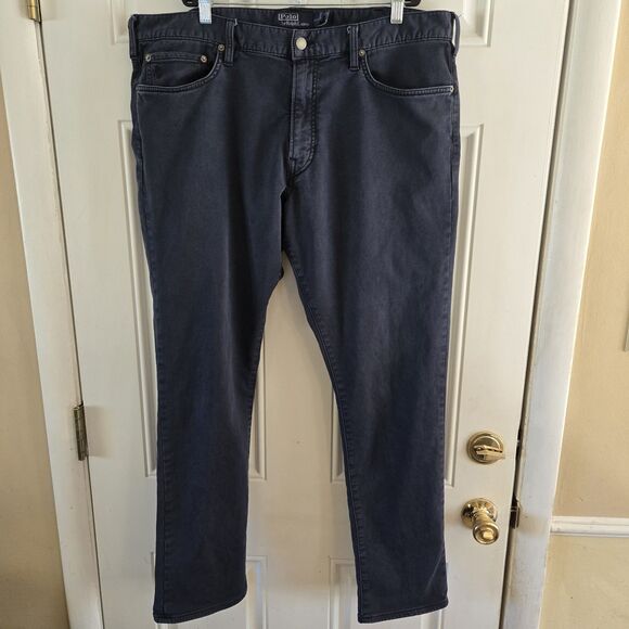 Polo Ralph Lauren The Sullivan Slim Blue Jeans Men's 38x32 Stretchy Dark Wash - Picture 1 of 9